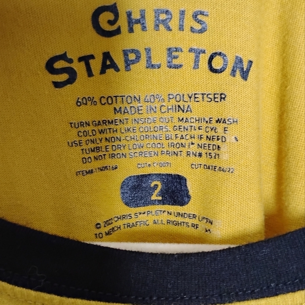 Chris Stapleton Classic Fit Raglan Tank Top Torrid Size 2 2X 18/20 Country Music - Picture 5 of 6